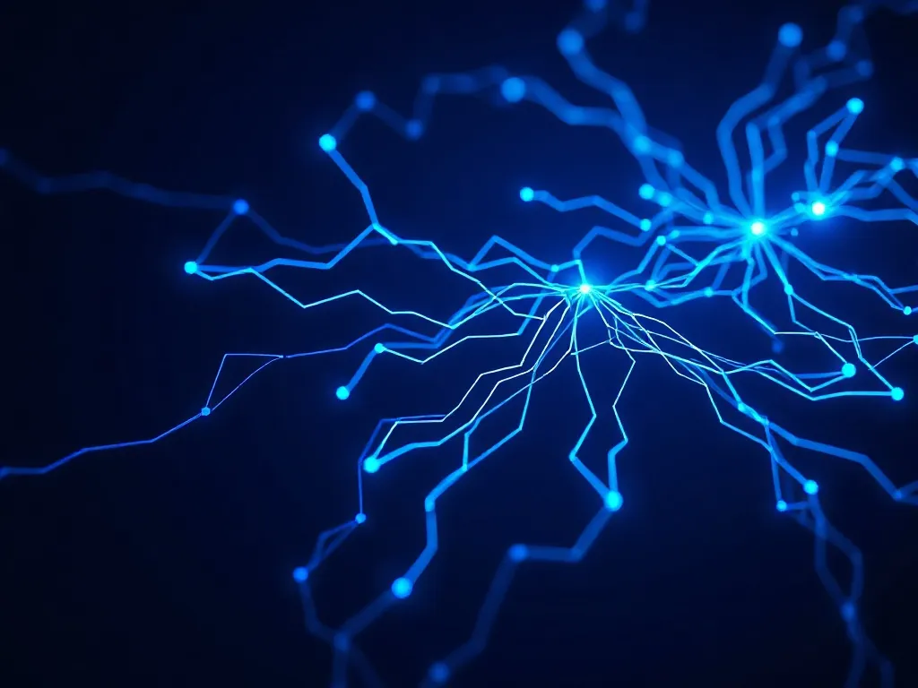 Abstract digital grid representing neural connections and da