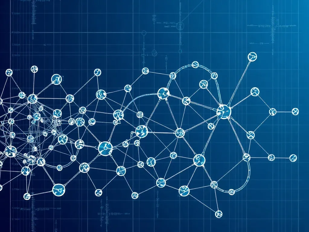 A technical blueprint of a neural network architecture, abst